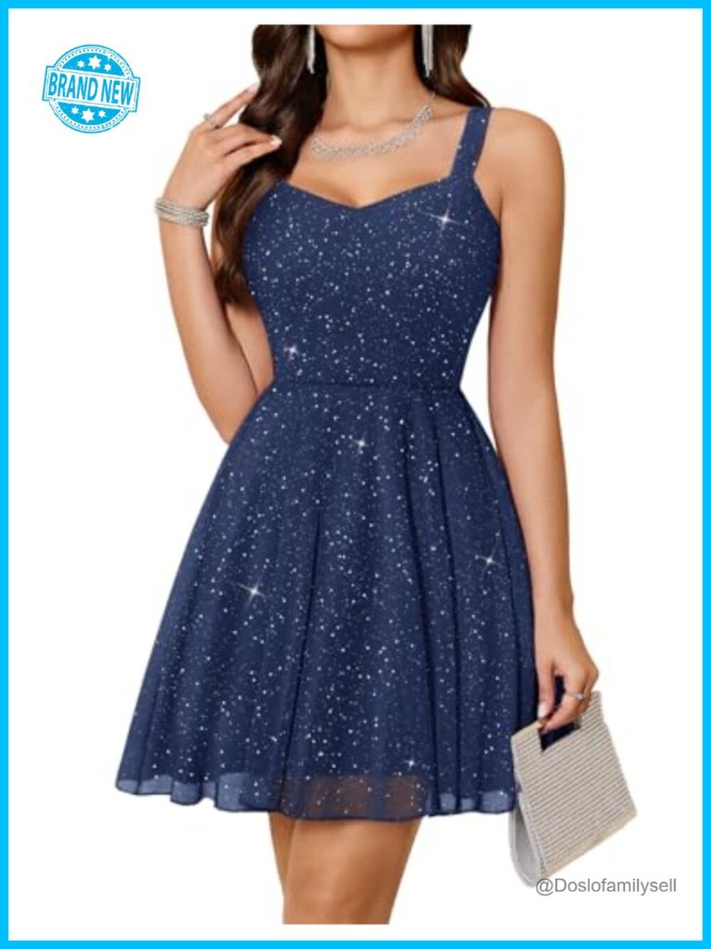 Sequin Tulle V-Neck Sleeveless A-Line Mini Cocktail Prom Dress